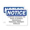Signmission Company Reserves The Right To Search, 10 in W x Rectangle, Plastic OS-2PACK-NS-P-710-L-15357 - alternate 1